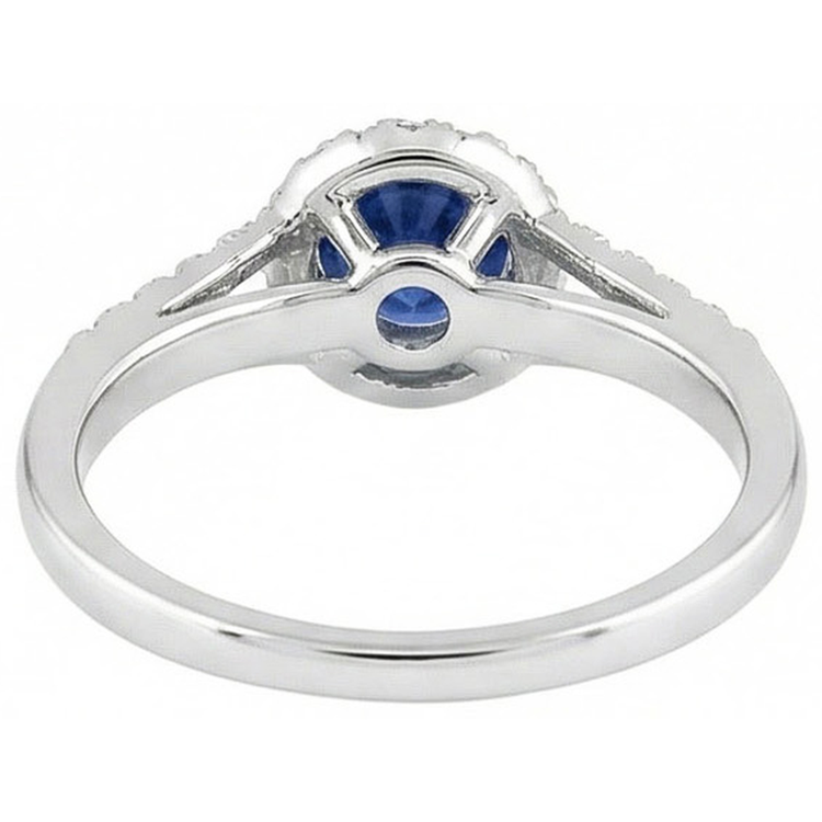 naturel round diamant 4.51carats bague vue de profil