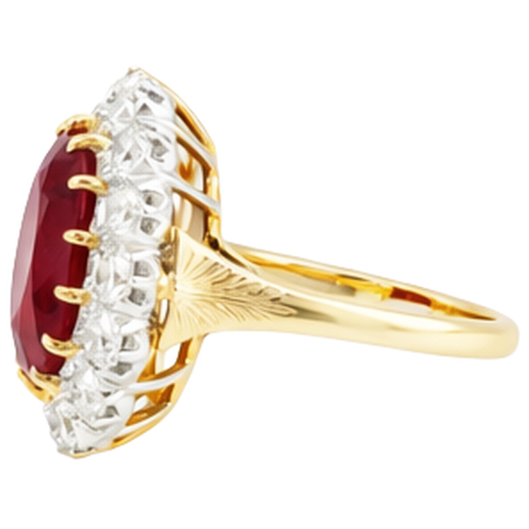 Exquis Bague avec Gemme 4,70 carats – vue d'angle