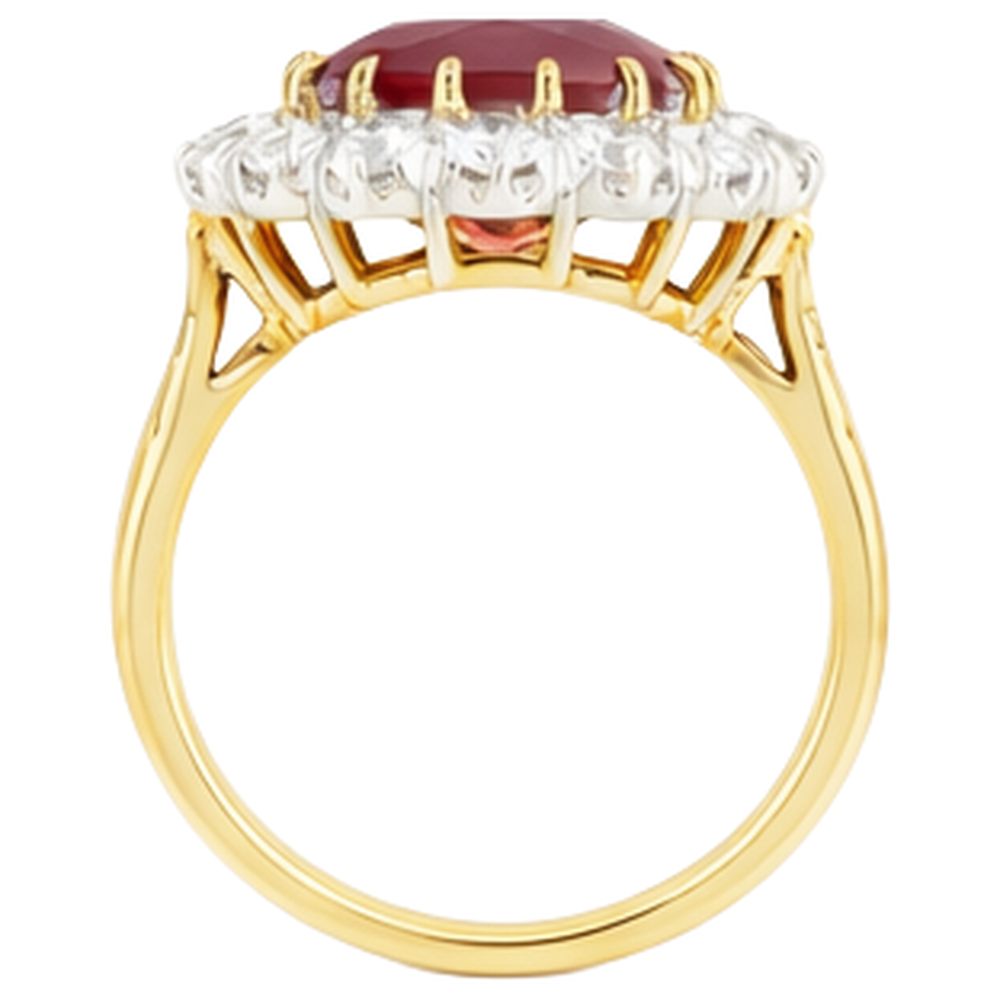 Exquis Bague avec Gemme 4,70 carats – vue de profil