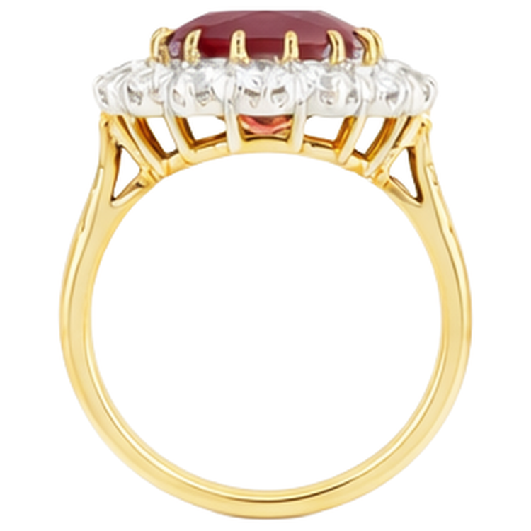 Exquis Bague avec Gemme 4,70 carats – vue de profil