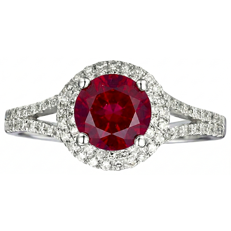 naturel diamant 4.80carats bague angle de côté