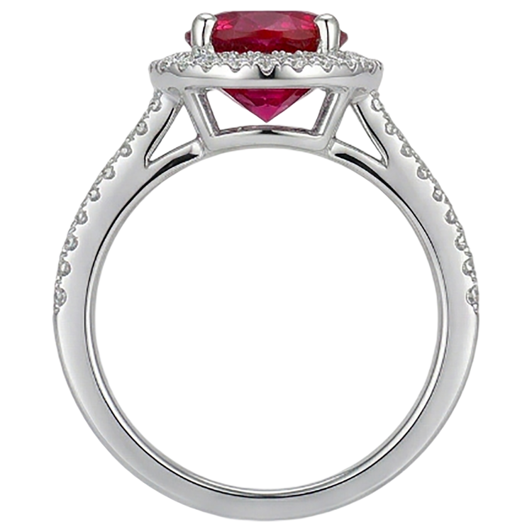 naturel diamant 4.80carats bague vue de dessus