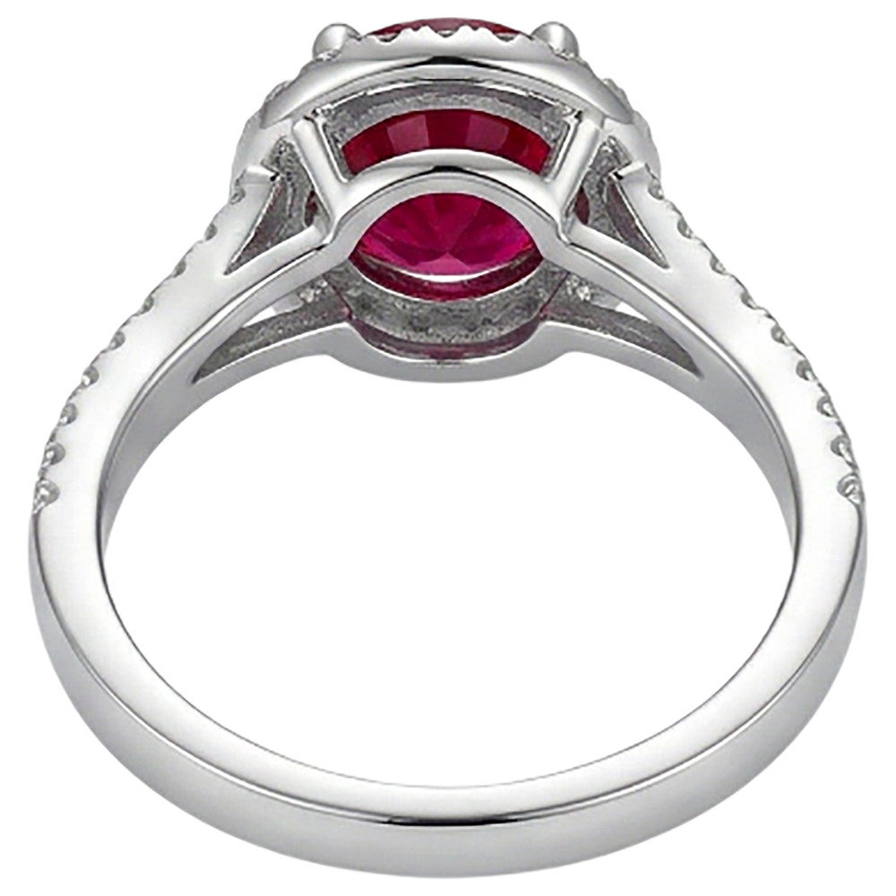 naturel diamant 4.80carats bague sur blanc
