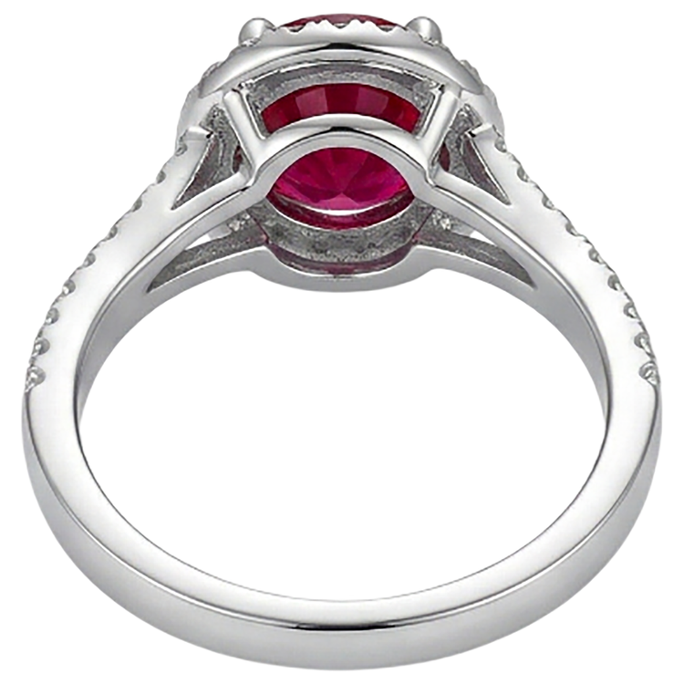 naturel diamant 4.80carats bague sur blanc