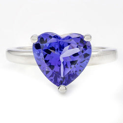 4 Carats Tanzanite Coeur Bague