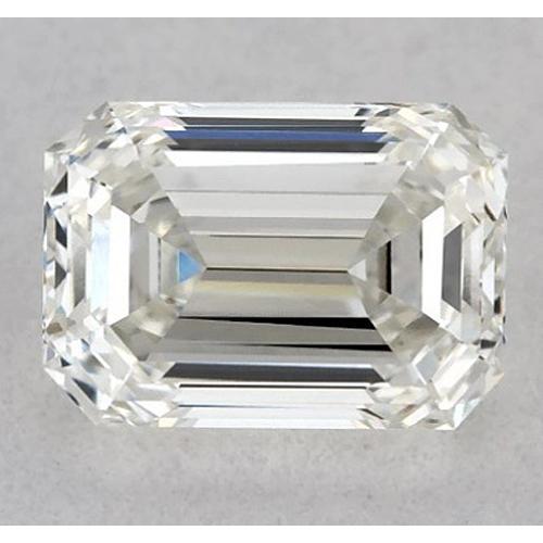 Diamant émeraude de 4 carats, non serti, couleur F, pureté VS1, très bonne taille.