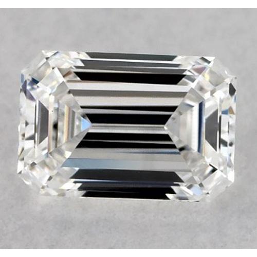 Diamant émeraude de 4 carats, non serti, couleur F, pureté VVS1, très bonne taille.