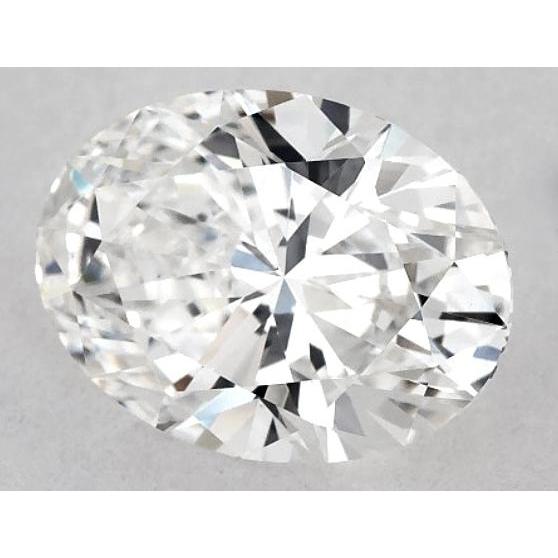 Diamant ovale de 4 carats, non serti, couleur F, pureté VVS1, très bonne taille.