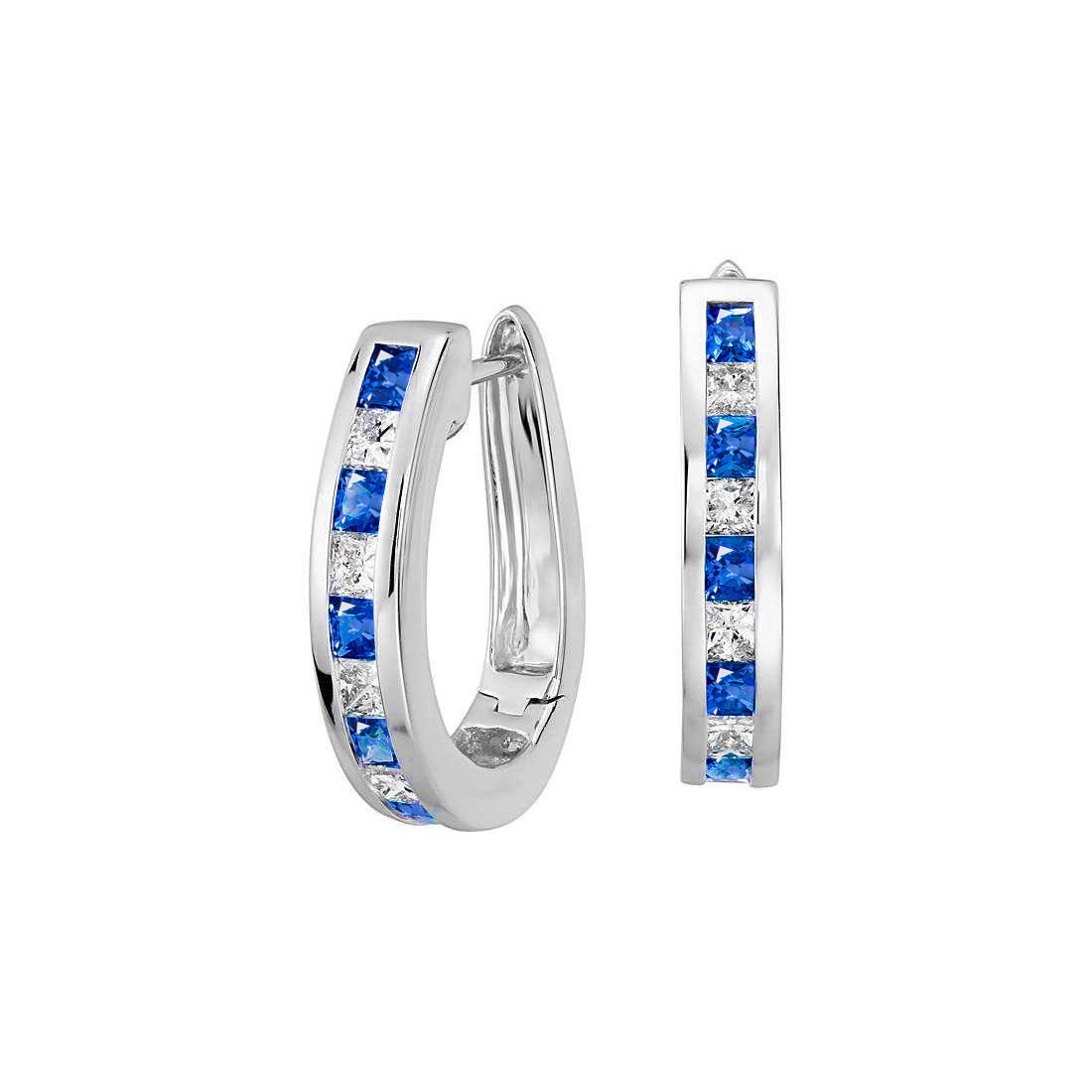 Princesse Saphir Bleu Bleuet bague en Or Blanc 14 Carats – vue principale