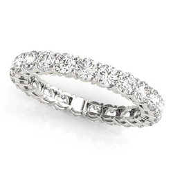 Or Blanc 14 Carats Brillant Eternity Band – 4,5-carats Taille