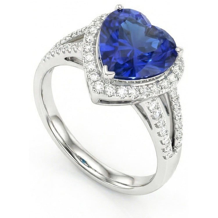 naturel heart diamant 4.60carats bague angle de côté