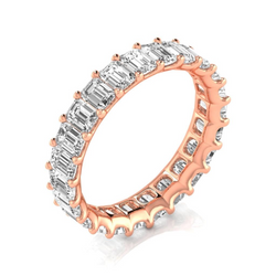 Diamant Fin taille Taille Émeraude Eternity Band 0,20 carats