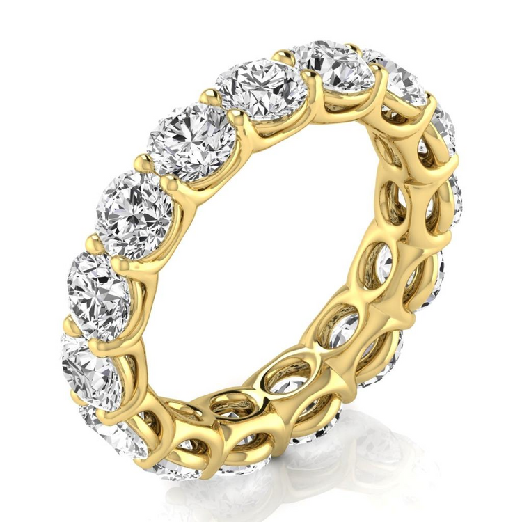 Eternity Band Or Jaune 14 Carats avec Brillant – vue de face