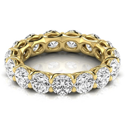Brillant Eternity Band 4,95 carats F/VS1 – Or Jaune 14 Carats