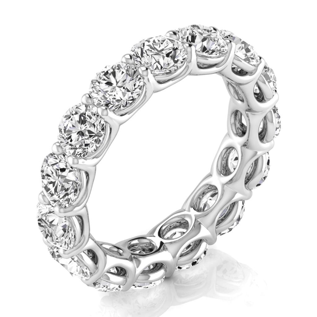 Fait à la main Brillant Eternity Band 4,95 carats – vue de côté