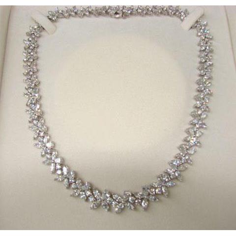 40 Ct Petit Collier Dames Véritable Diamants Étincelants Nouveau