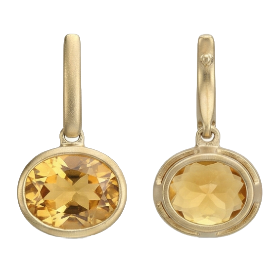 Citrine Gemstone Earring 40 carats Or Jaune 14 Carats – vue principale