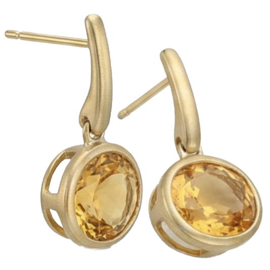 Chatoyant Gemstone Earring 40 carats – vue de face