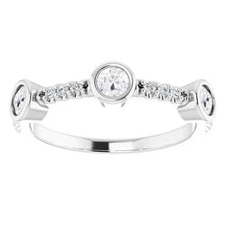 4,25 Carats Bracelet Demi-Eternité Réel Diamant Taille Ancienne Style Lunette 3 Pierres