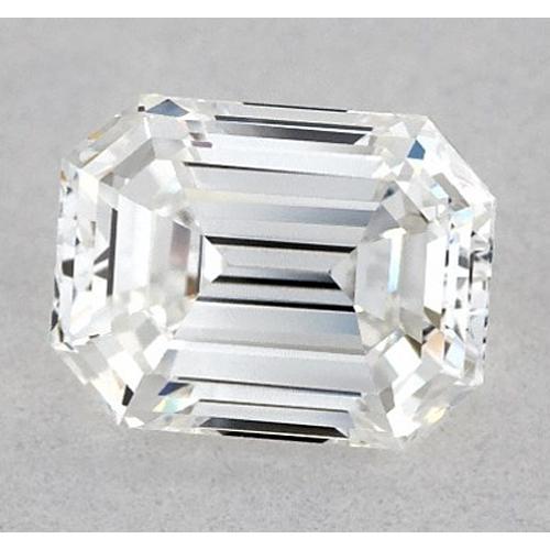 Diamant émeraude de 4,25 carats, non serti, couleur F, pureté VS1, très bonne taille.