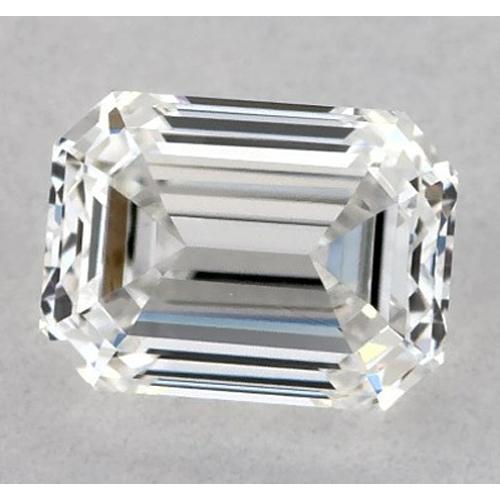 Diamant émeraude de 4,5 carats, non serti, couleur F, pureté VS1, très bonne taille.