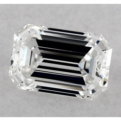 Diamant émeraude de 4,5 carats, non serti, couleur F, pureté VVS1, très bonne taille.