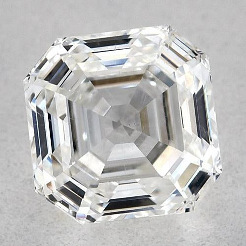 Diamant Asscher de 4,75 carats, non serti, couleur F, pureté VVS1, très bonne taille.