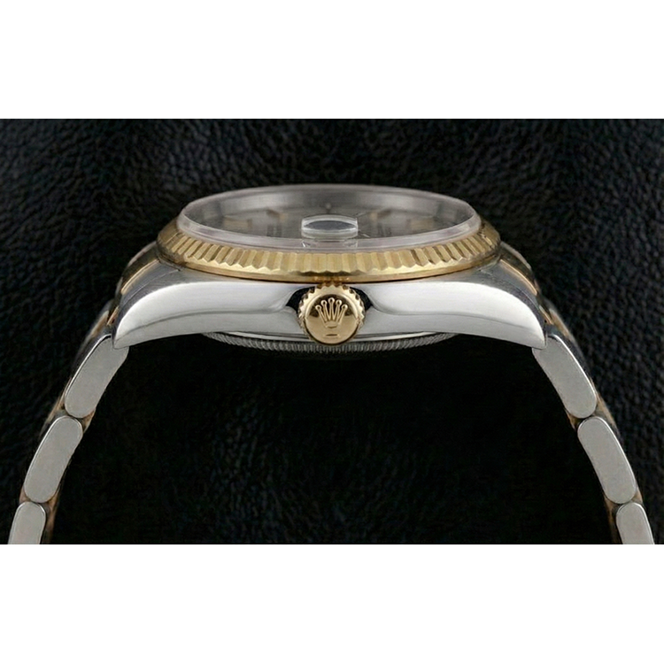 réglage rapide montre Rolex bracelet huître sans trous Datejust Rolex deux tons réglage rapide