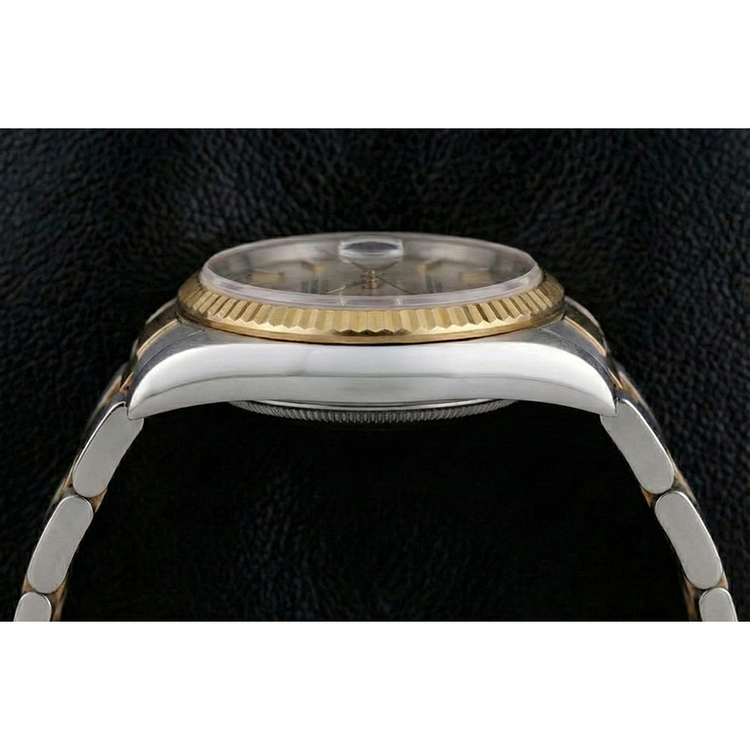 réglage rapide montre Rolex bracelet huître sans trous Datejust Rolex deux tons réglage rapide