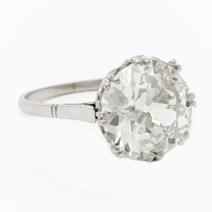 Diamant Coussin Antique Anniversary Ring en Or Blanc 14 Carats – vue d'angle