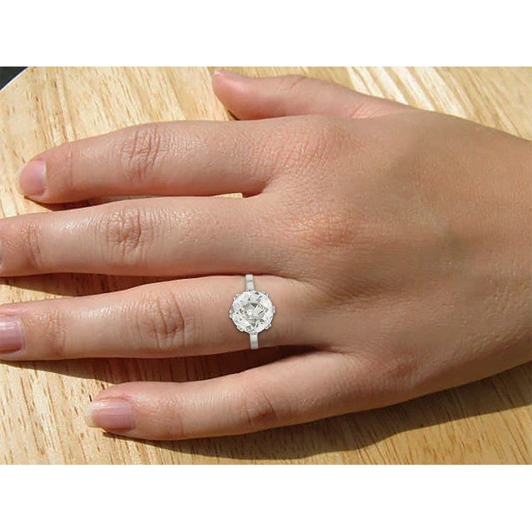 Fait à la main Anniversary Ring 4 carats – vue de côté