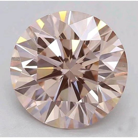 Taille Brillant Saphir Rose bague en Gold – vue de face