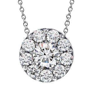 4.25 Carats Collier Réel Diamants Taille Brillant Pendentif Or Blanc 14K