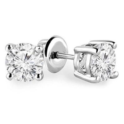 4.40 Carats Réel Diamants Boucles D'Oreilles Femme Or Blanc 14K