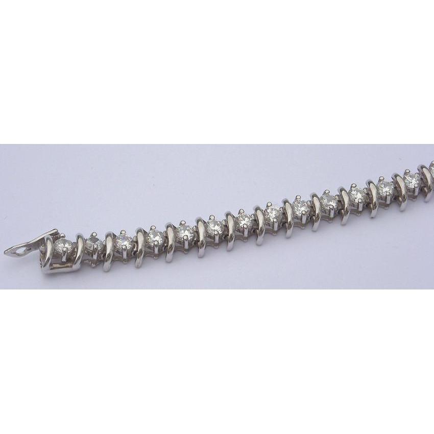 4.50 Carat Naturel Diamant Tennis Bracelet Bijoux Style Antique S Lien