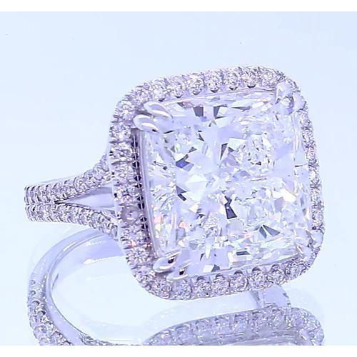 4.50 Carats Coussin Véritable Diamant Halo Bague D'Anniversaire Bijoux