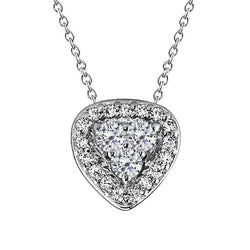4.70 Carats Collier Pendentif Véritable Diamants Etincelants Avec Chaîne En Or 14 Carats