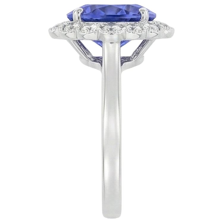 naturel tanzanite 5.00carats bague vue de dessus