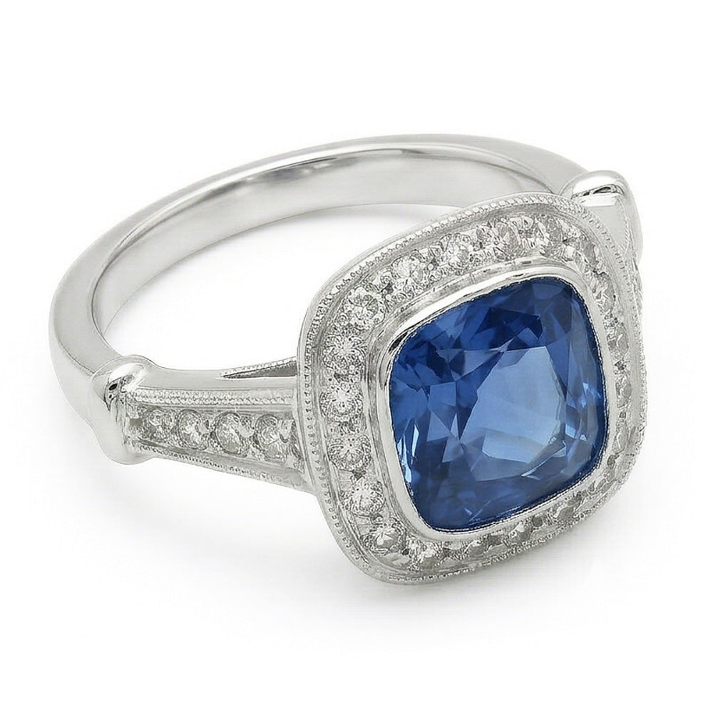 naturel round diamant 5.01carats bague détail rapproché