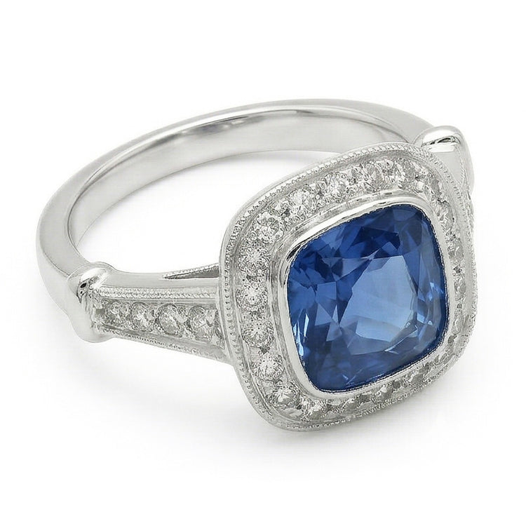 naturel round diamant 5.01carats bague détail rapproché
