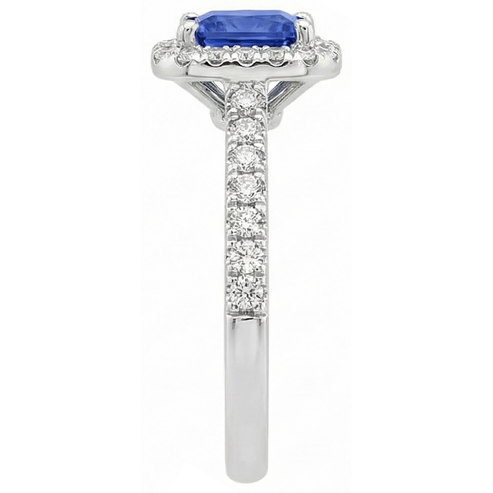 naturel tanzanite 5.30carats bague vue de profil