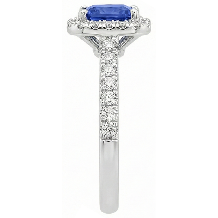 naturel tanzanite 5.30carats bague vue de profil