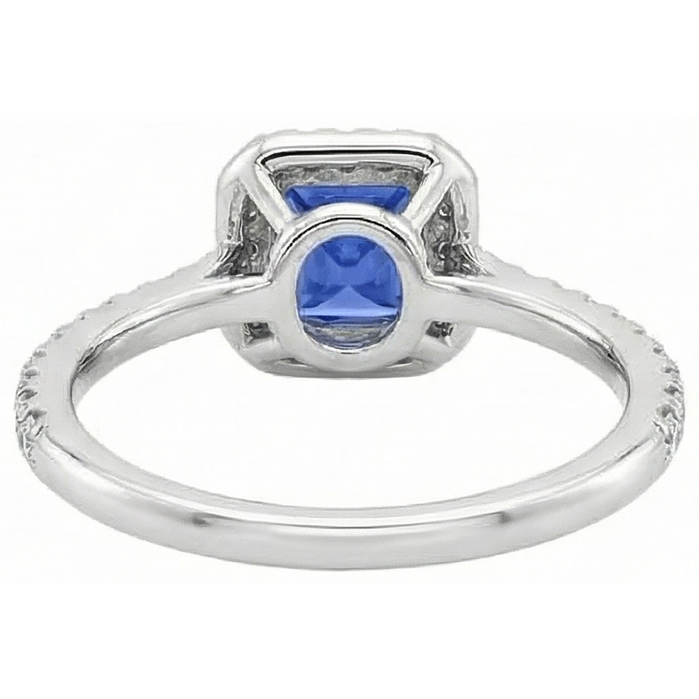 naturel tanzanite 5.30carats bague avec accents diamants