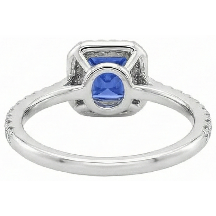 naturel tanzanite 5.30carats bague avec accents diamants