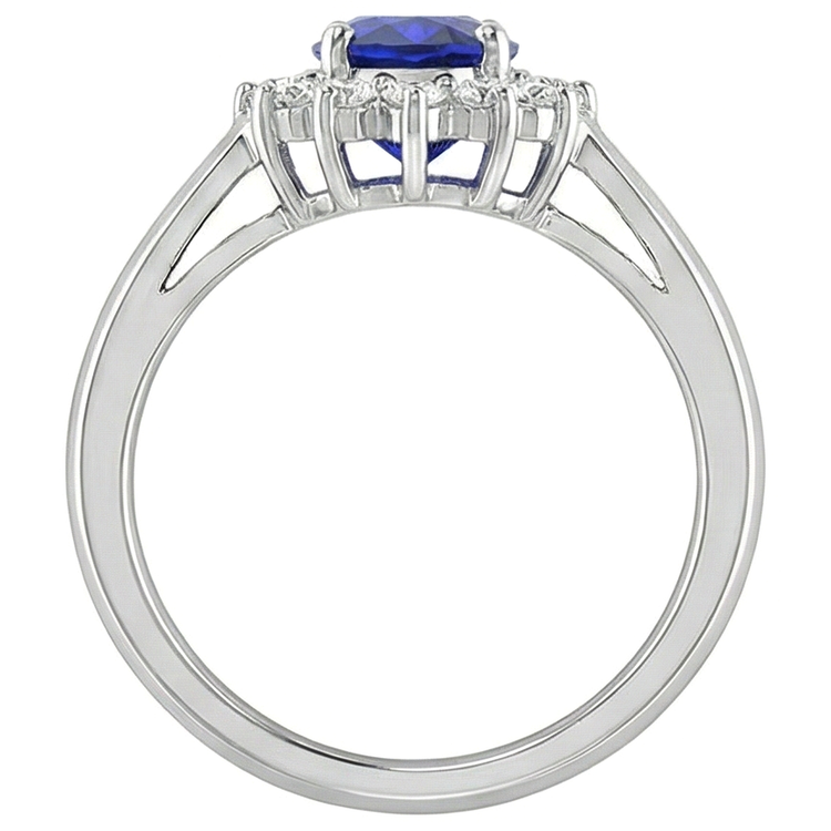 naturel round tanzanite 5.30carats bague sur blanc