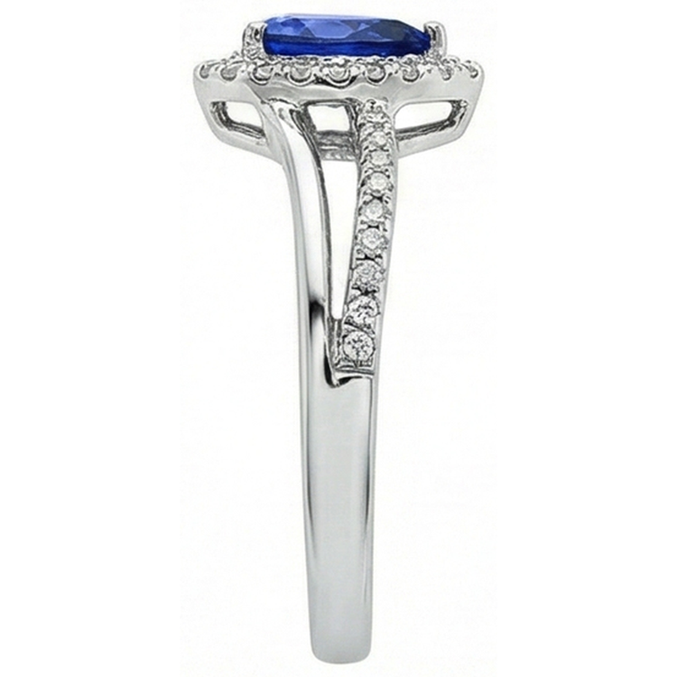 naturel pear diamant 5.36carats bague sur blanc