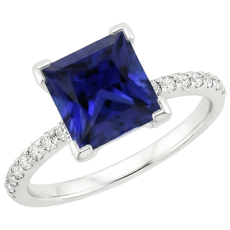 naturel diamant 5.50carats bague angle de côté