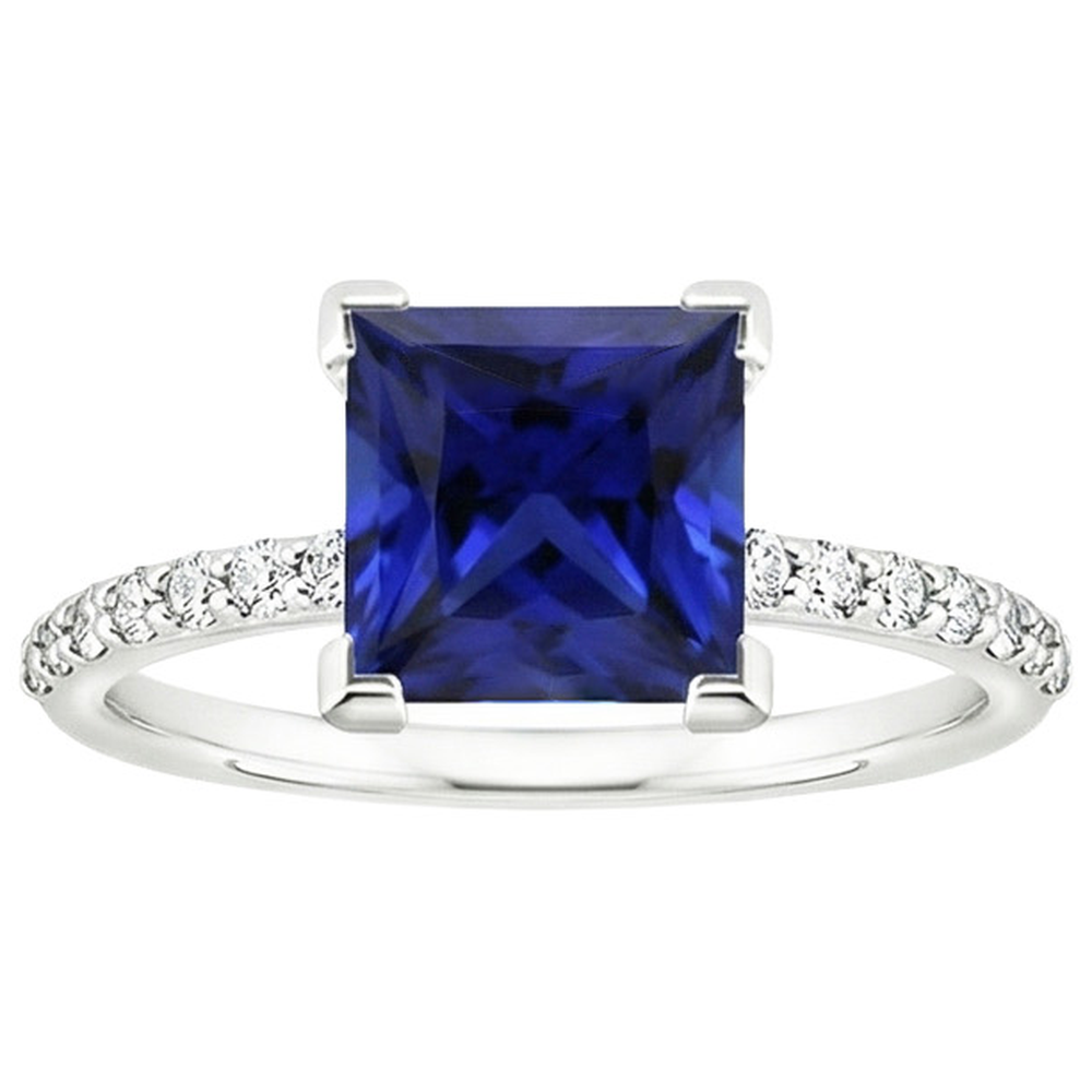 naturel diamant 5.50carats bague vue de profil
