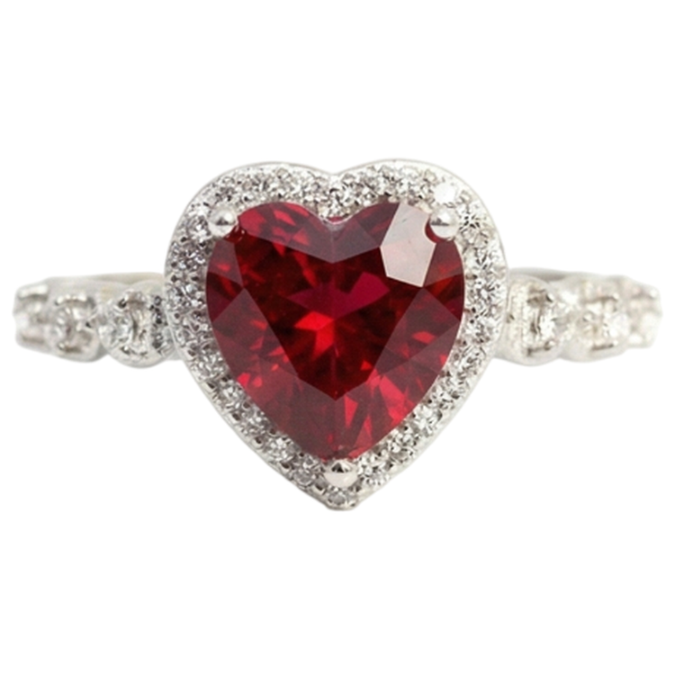 naturel round rubis 5.50carats bague détail rapproché