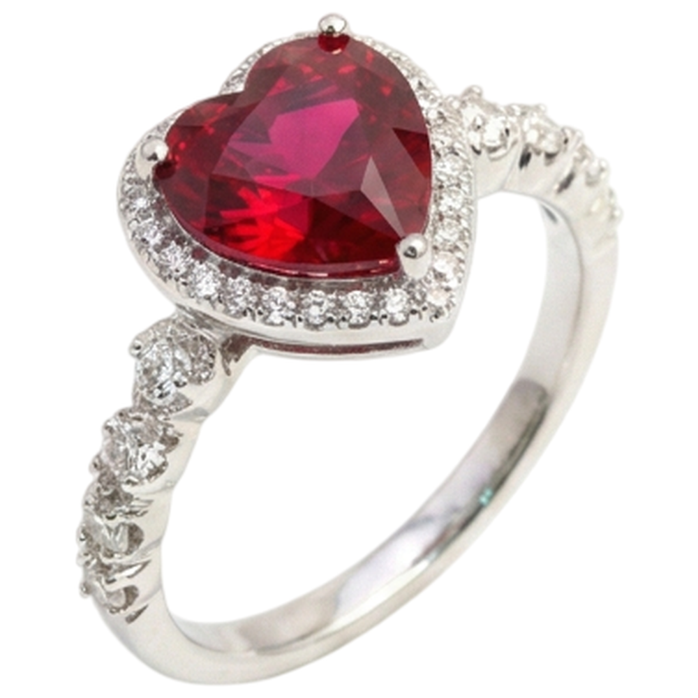 naturel round rubis 5.50carats bague vue de dessus